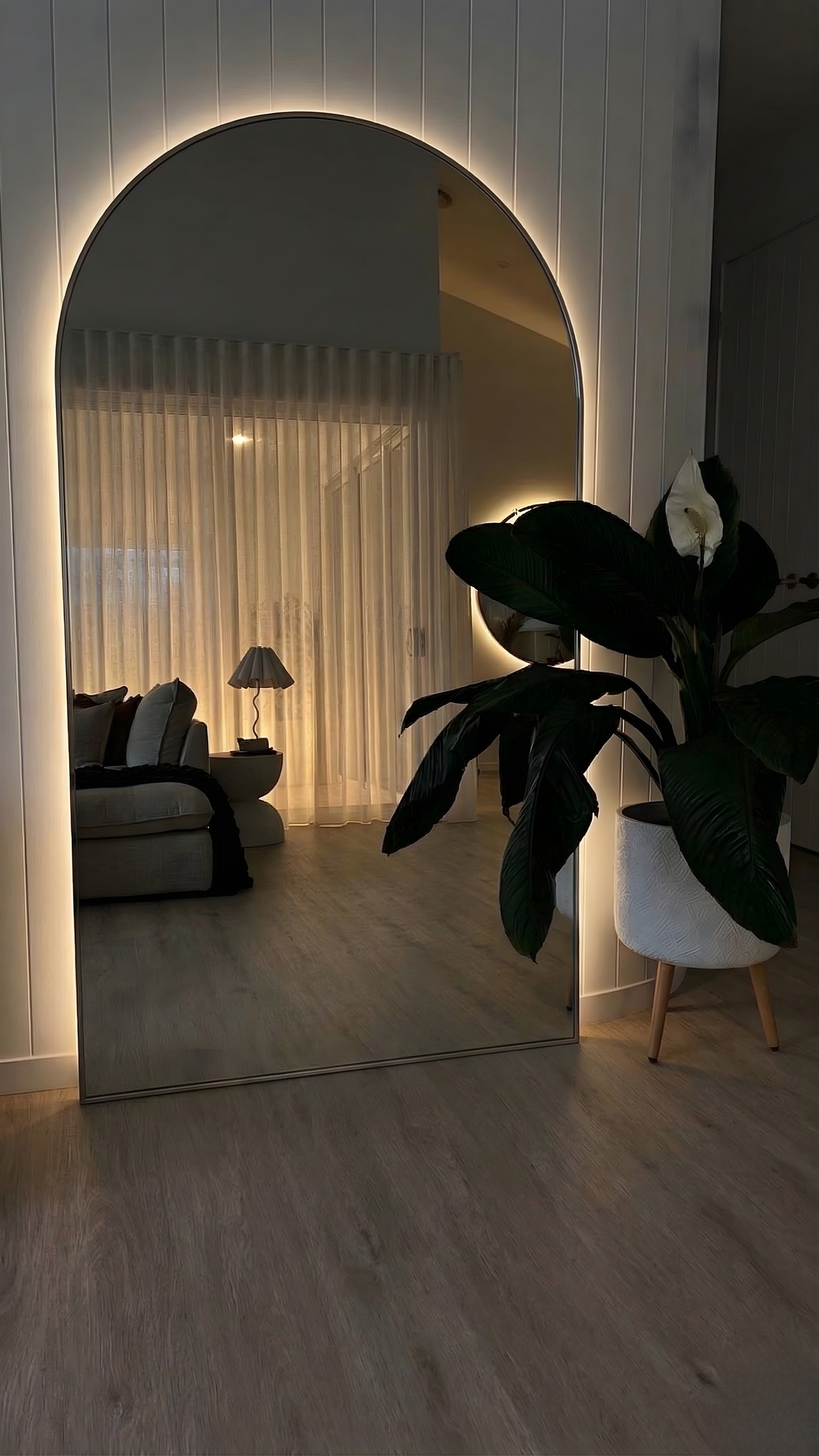 Espejo grande en arco con marco 1 metro x 1.80 metros